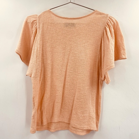 Madewell Texture & Thread Flutter Short Sleeve Top Peachy Size XS - Picture 6 of 6